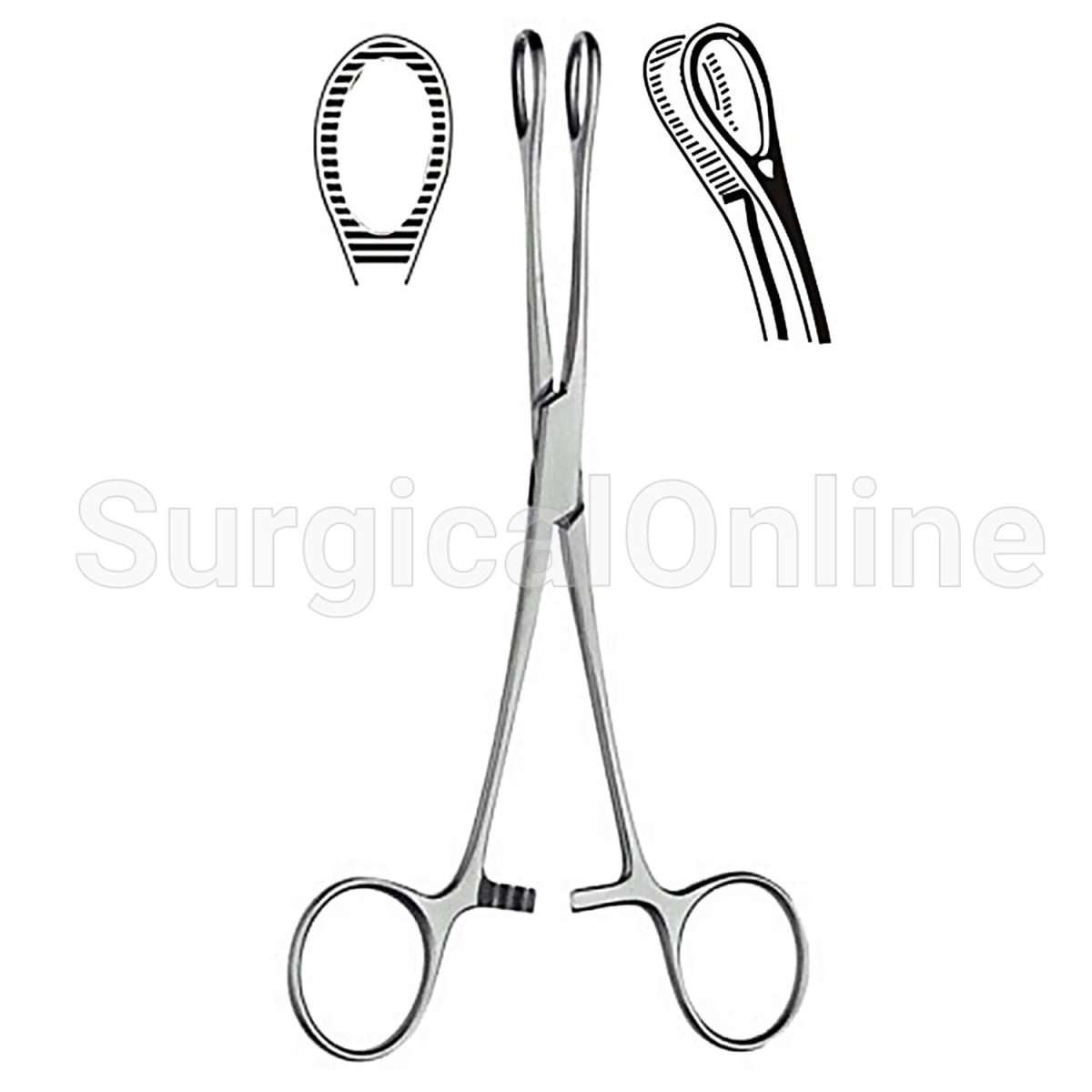 Foerster Sponge Forceps Serrated Curved 7.00"