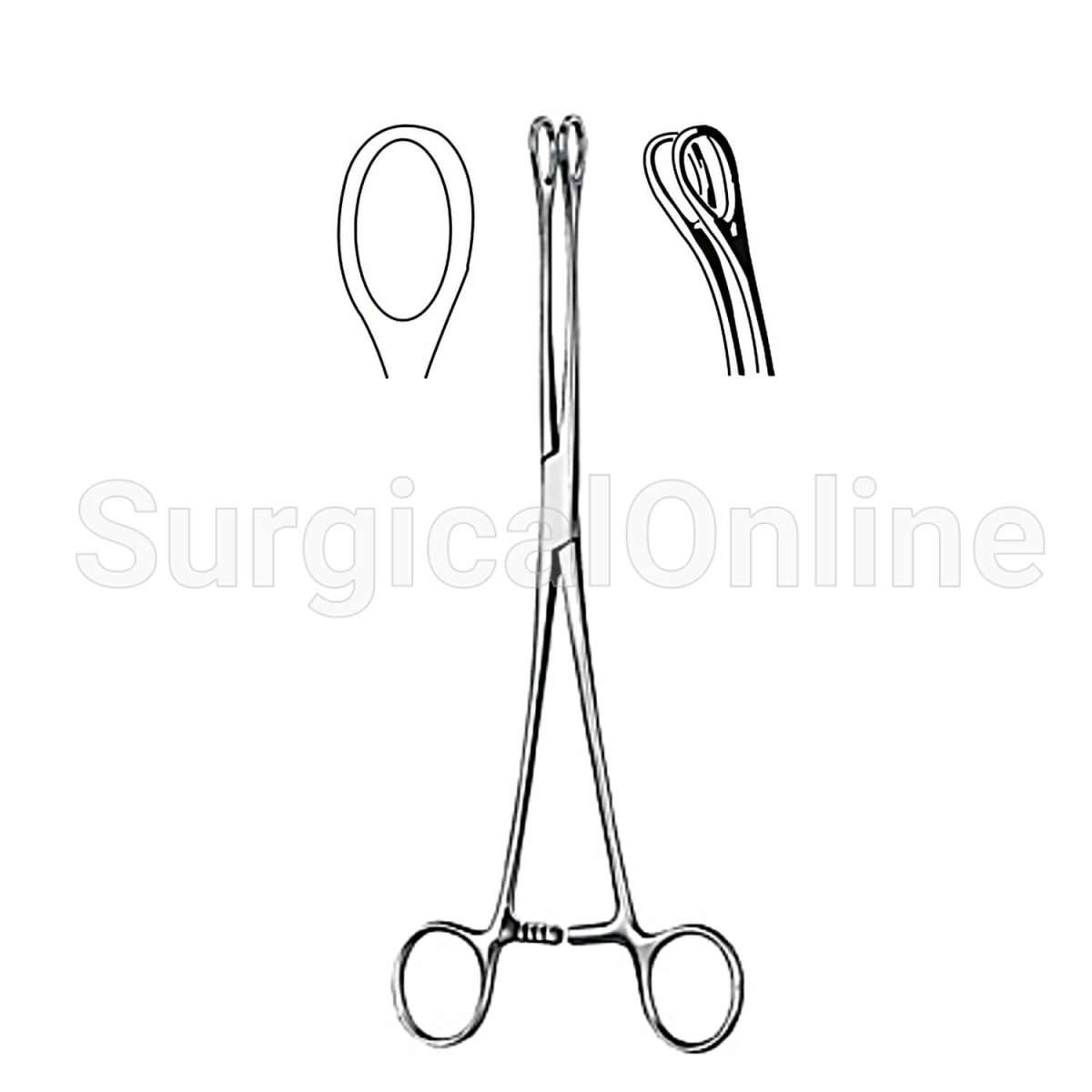 Foerster Sponge Forceps Smooth Curved 9.50"
