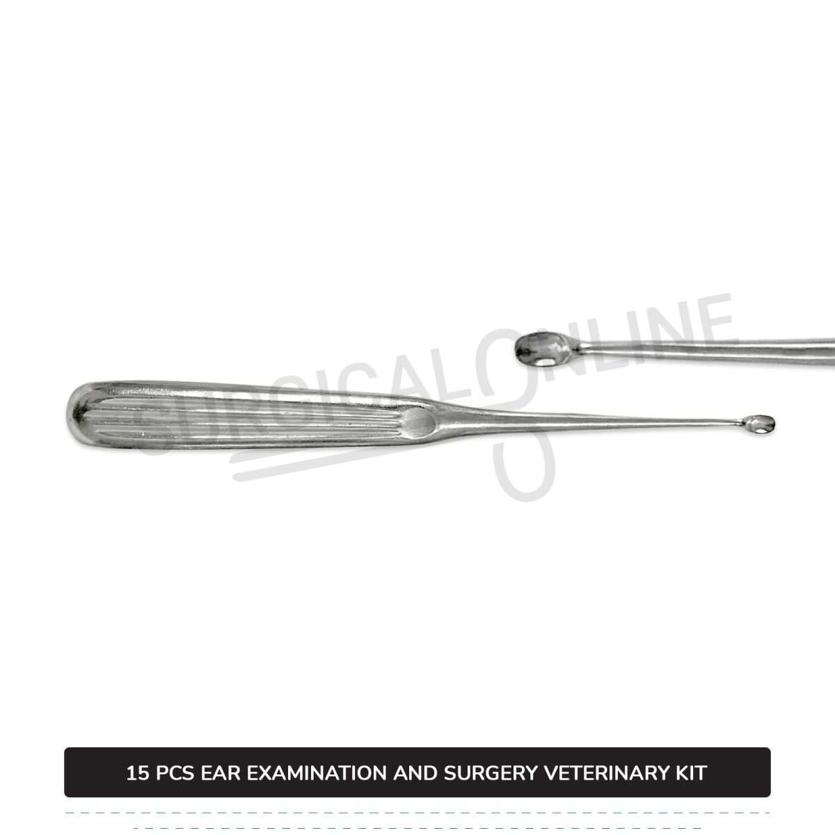 15 Pcs Ear Examination And Surgery Kit Stainless Steel Veterinary Instruments Set with ???? Surgical Scalpel Blades