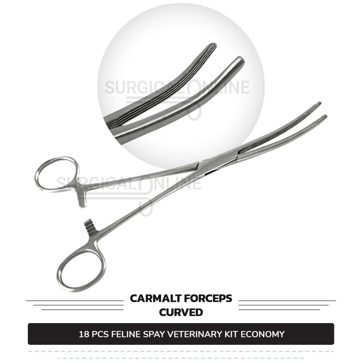 18 Pcs Feline Spay Kit Economy Stainless Steel Surgical Neuter Pack Veterinary Instruments Set with ???? Blades