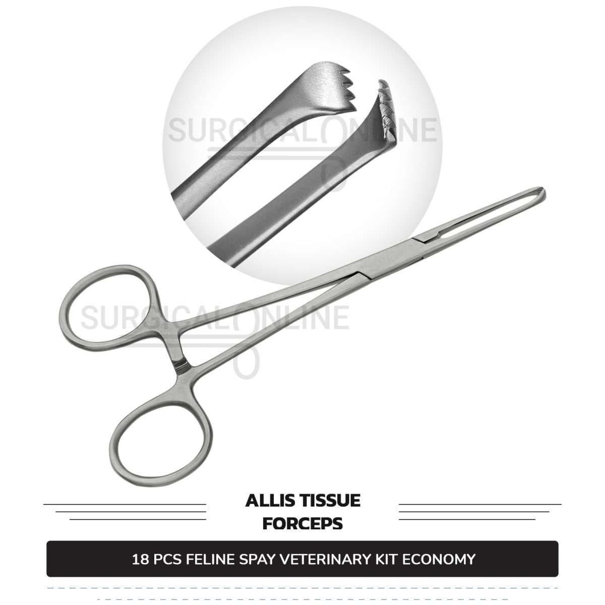 18 Pcs Feline Spay Kit Economy Stainless Steel Surgical Neuter Pack Veterinary Instruments Set with ???? Blades