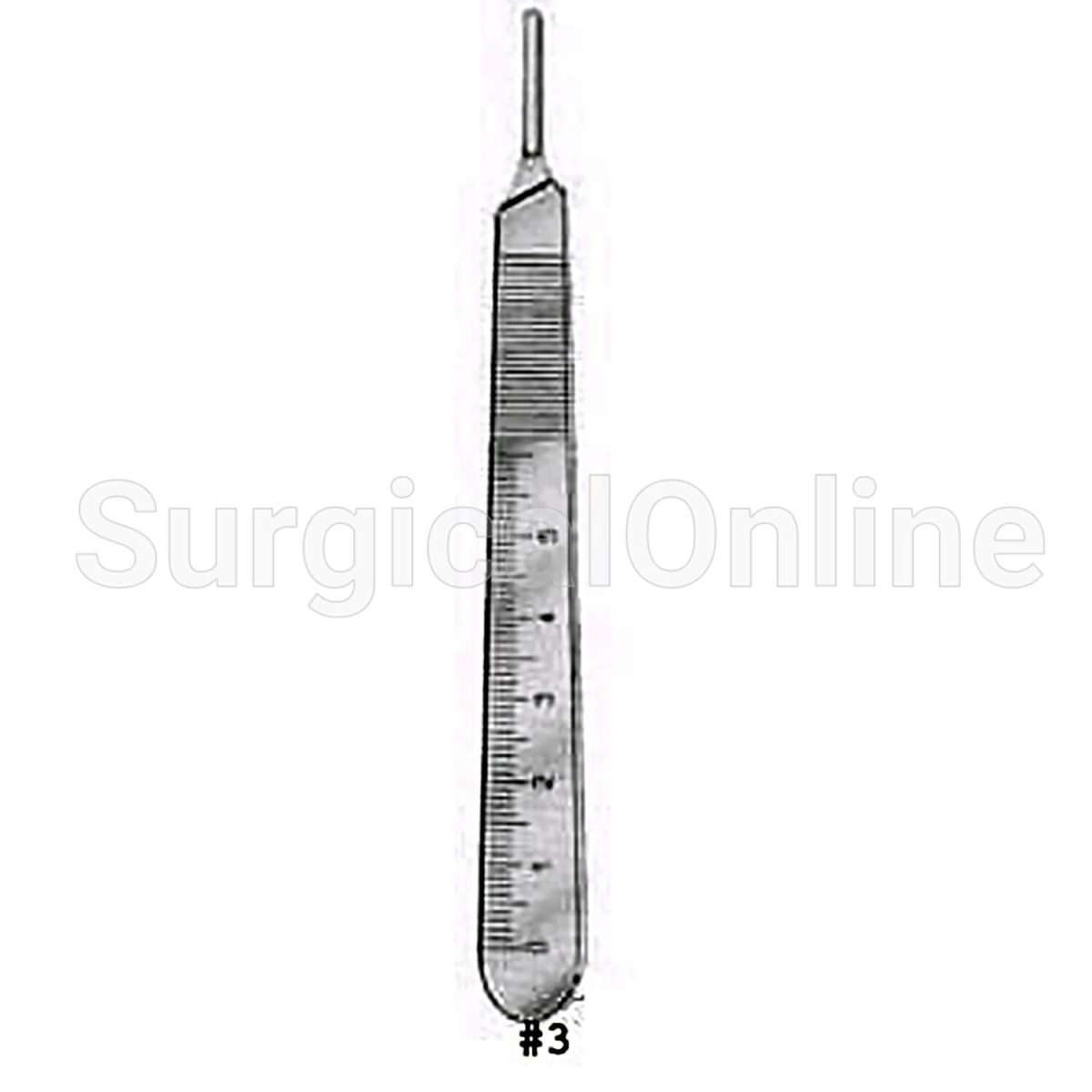 Knife (Scalpel) Handle # 3 With Scale, Fitting Surgical Blades No. 10 Thru 15