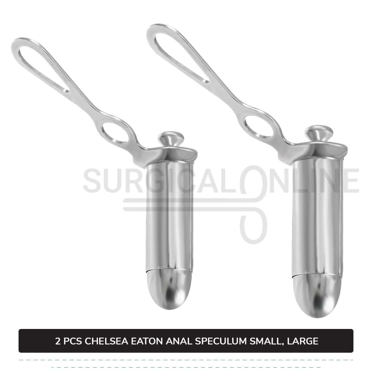 2 Pcs Set of Chelsea-Eaton Anal Speculum 7/8″ (2.2 cm) & 1 1/4" (3.2 cm) O.D Rectal Instruments