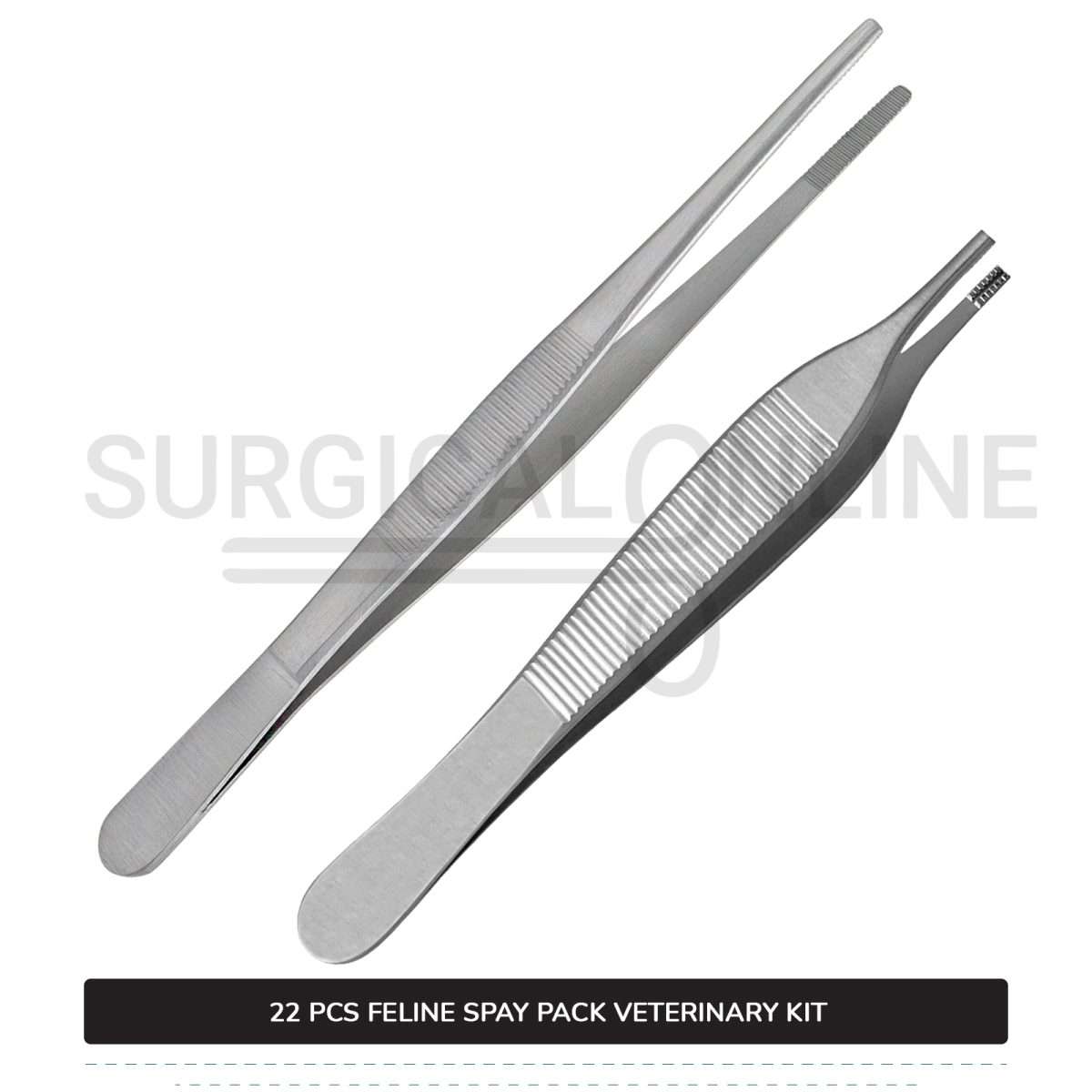 22 Pcs Feline Spay Kit With Tungsten Carbide Stainless Steel Surgical Neuter Pack Veterinary Instruments Set