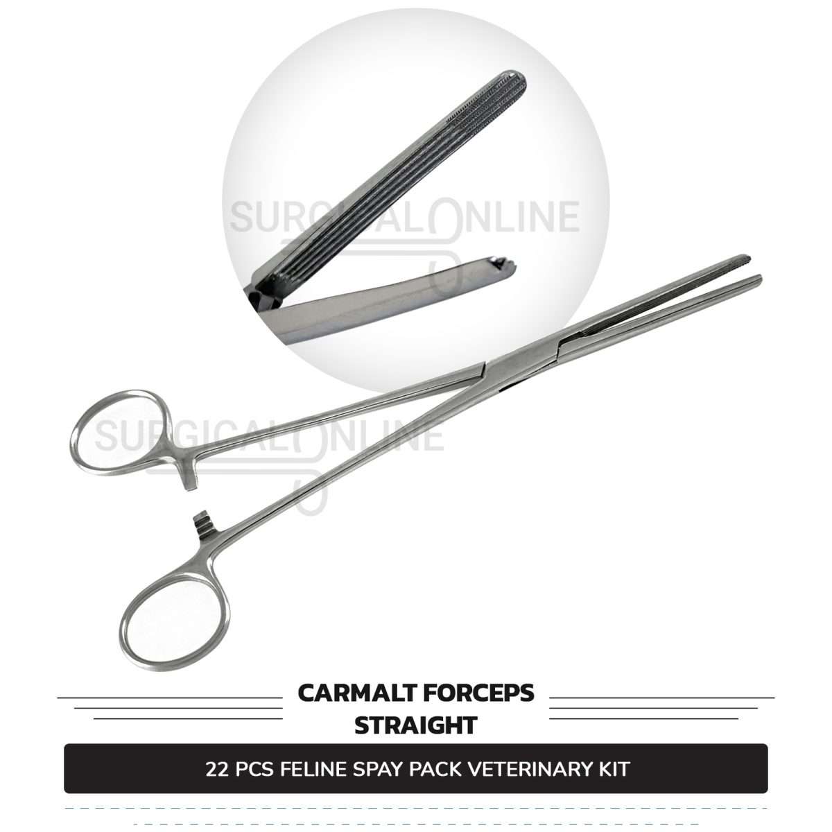 22 Pcs Feline Spay Kit With Tungsten Carbide Stainless Steel Surgical Neuter Pack Veterinary Instruments Set