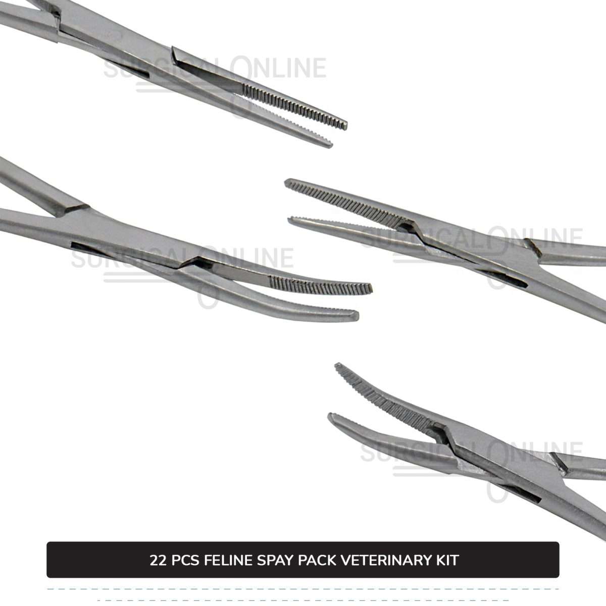 22 Pcs Feline Spay Kit With Tungsten Carbide Stainless Steel Surgical Neuter Pack Veterinary Instruments Set