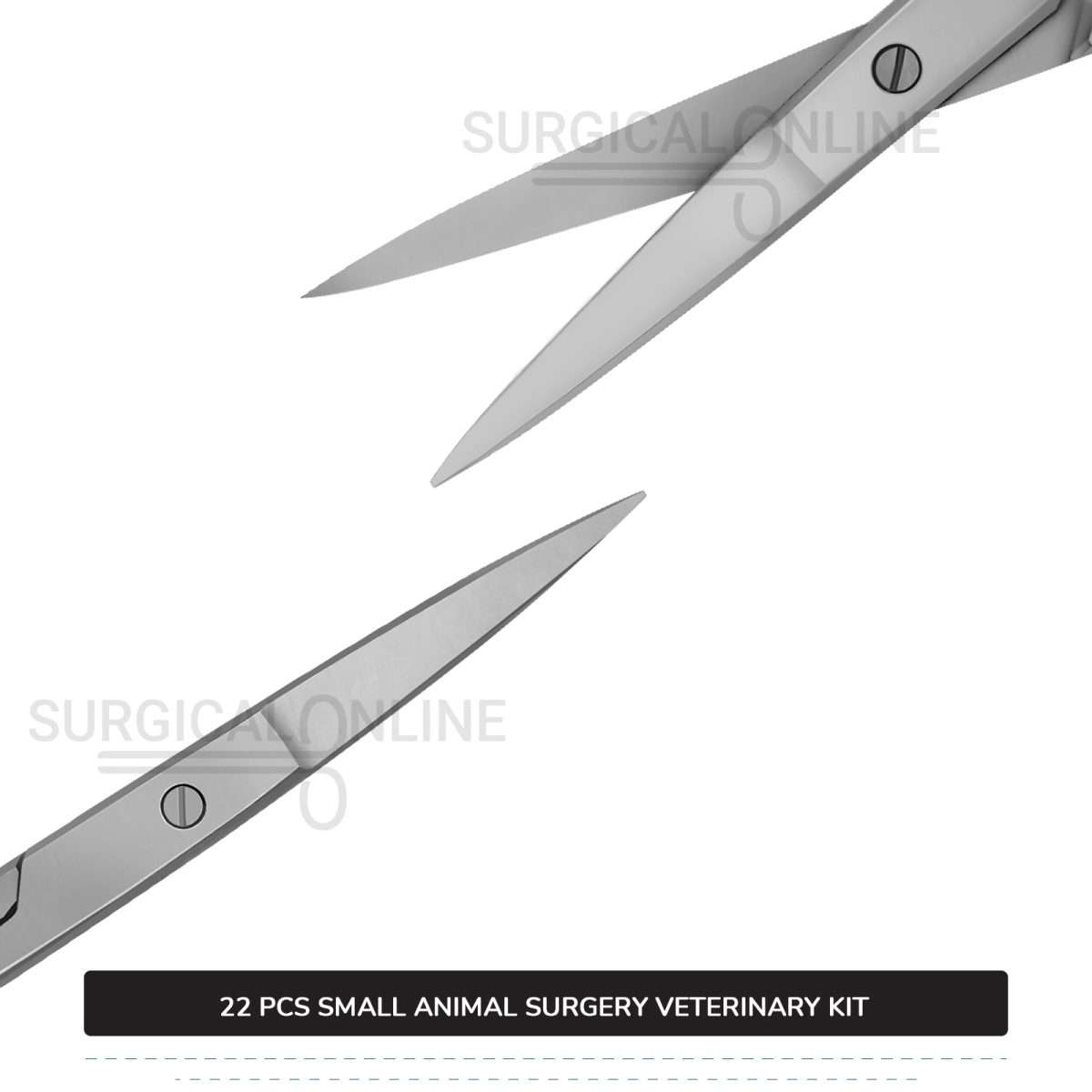 22 Pcs Small Animal Surgery Kit Stainless Steel Surgical Veterinary Instruments Set with ???? Blades