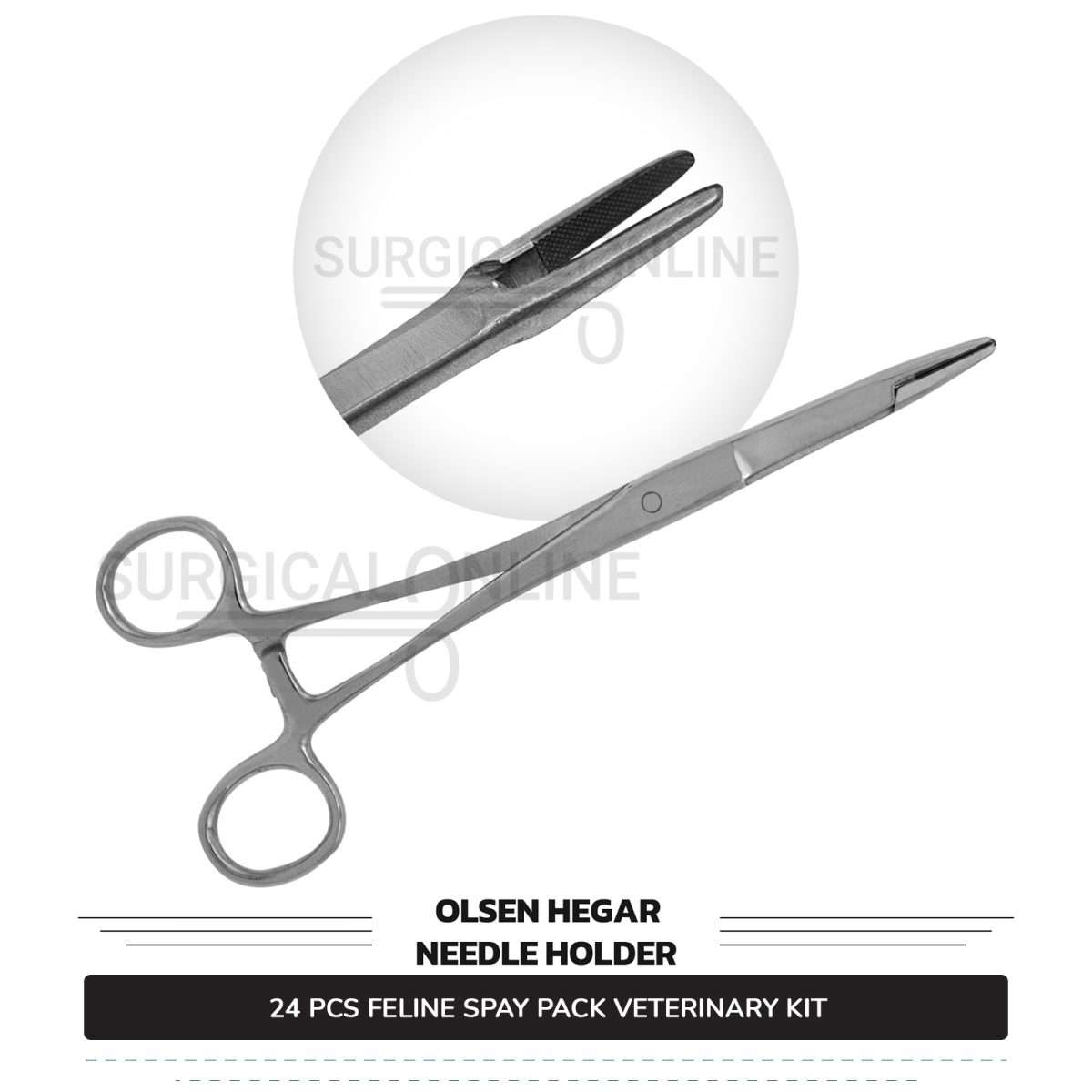 24 Pcs Feline Spay Pack Economy Stainless Steel Surgical Neuter Kit Veterinary Instruments Set