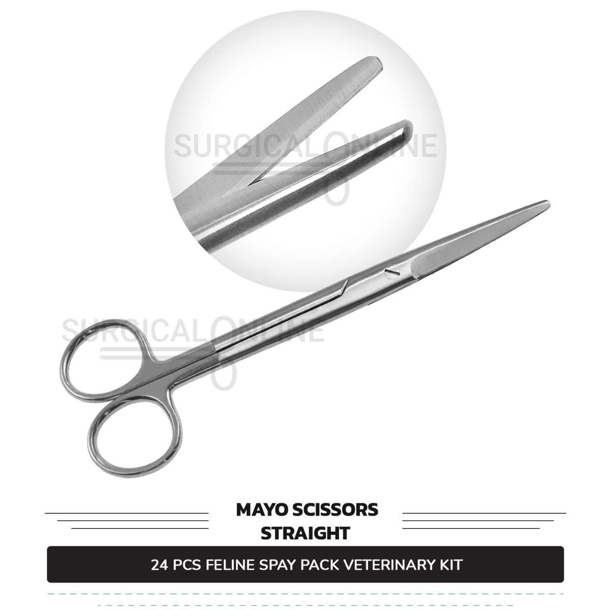 24 Pcs Feline Spay Pack Economy Stainless Steel Surgical Neuter Kit Veterinary Instruments Set