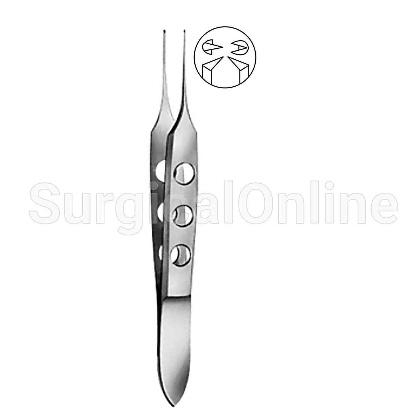 Bishop Harmon Tissue Forceps With 1X2 Teeth 3.50" Standard 0.7mm 1X2 Teeth