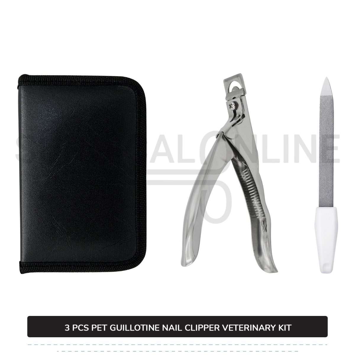 3 Pcs Guillotine Nail Clipper Kit For Pets Stainless Steel Surgical Veterinary Instruments