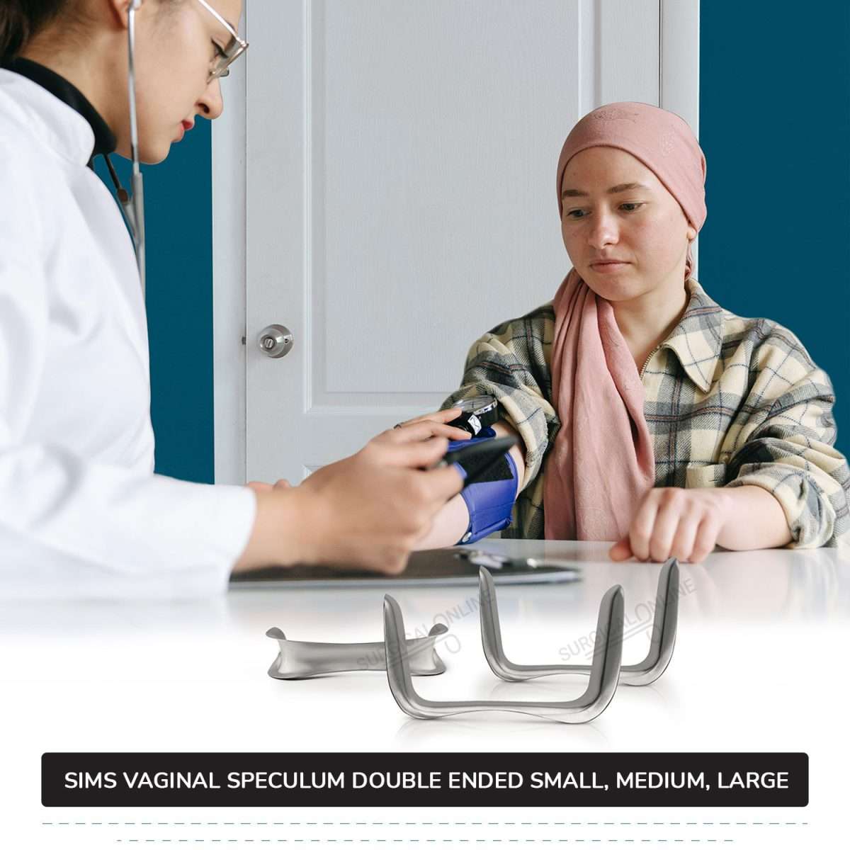 3 Pcs Sims Vaginal Speculum Double-Ended Set, Small, Medium, & Large OB/GYN Instruments