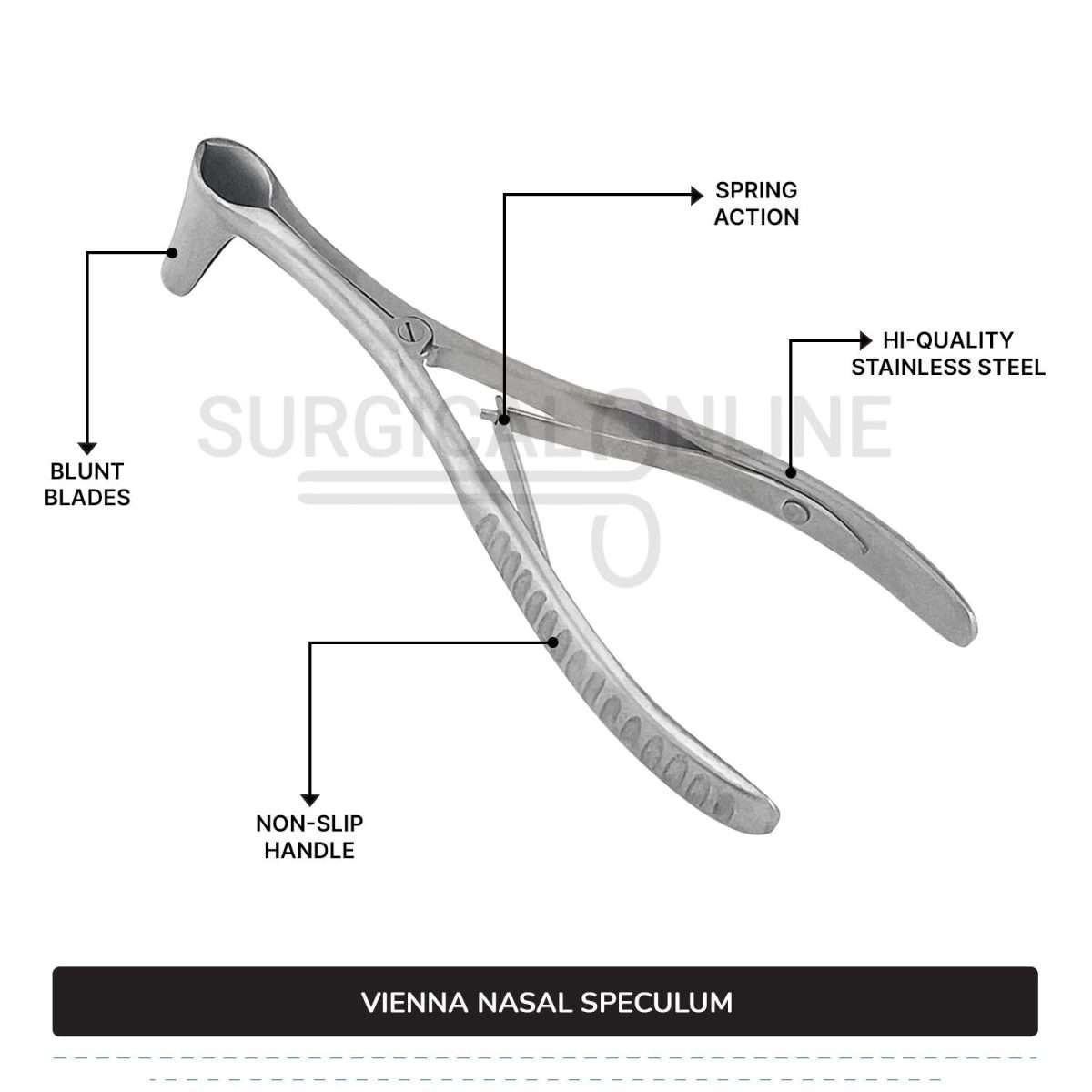3 Pcs Vienna Nasal Speculum Set Small, Medium, & Large Diagnostic ENT Surgical