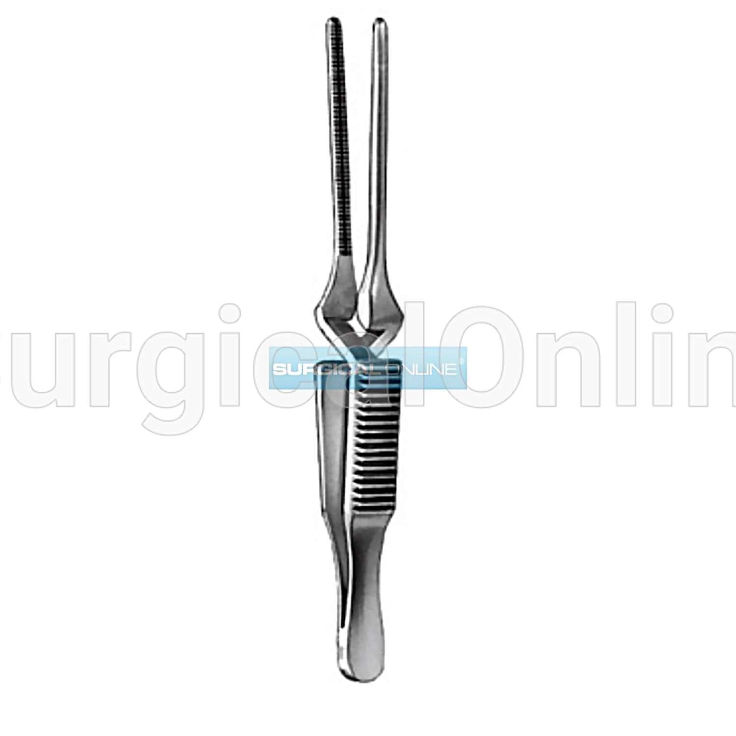 Debakey Bulldog Clamp, Cross Action, Curved, 12 cm, 2 cm Tips