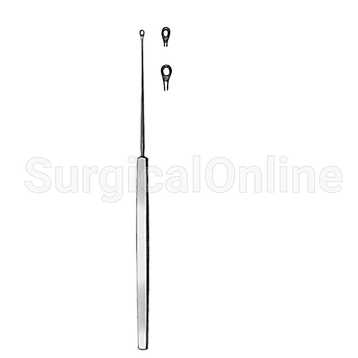 Shapleigh Ear Curette 6" (15.2 cm), Small Size, Serrated Loop