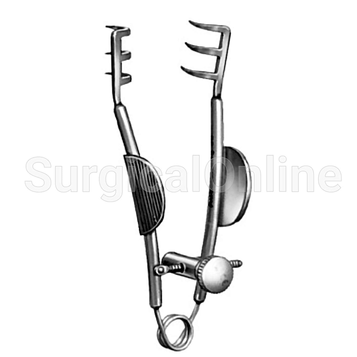 Meller Retractor 7.3cm, 3X3 mm Deep Prongs