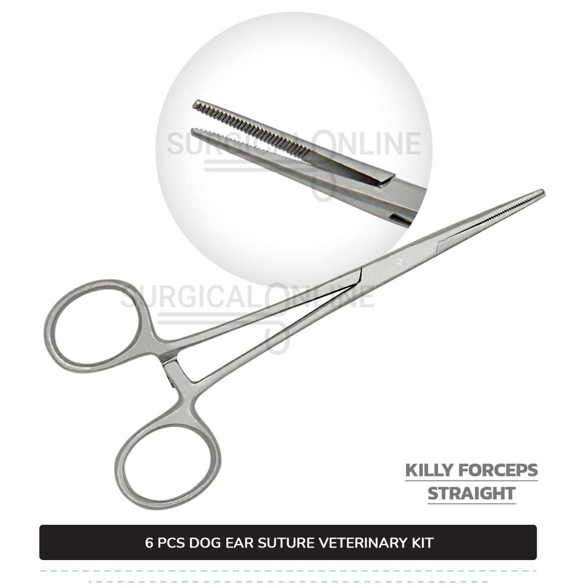 6 Pcs Dog Ear Suture Kit Stainless Steel Surgical Veterinary Instruments Set with ???? Surgical Scalpel Blades