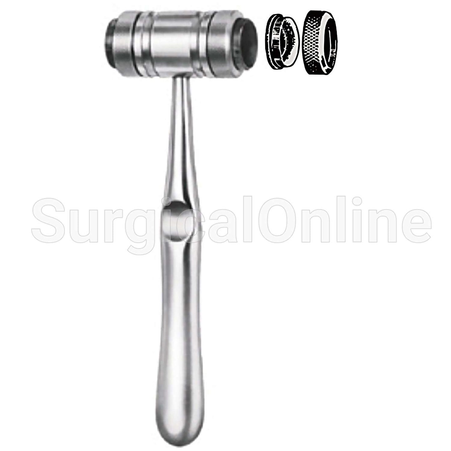 Mead Mallet 7.50"(19.1cm), Head 8 Oz. (227 G) With 2 Replaceable Nylon Caps