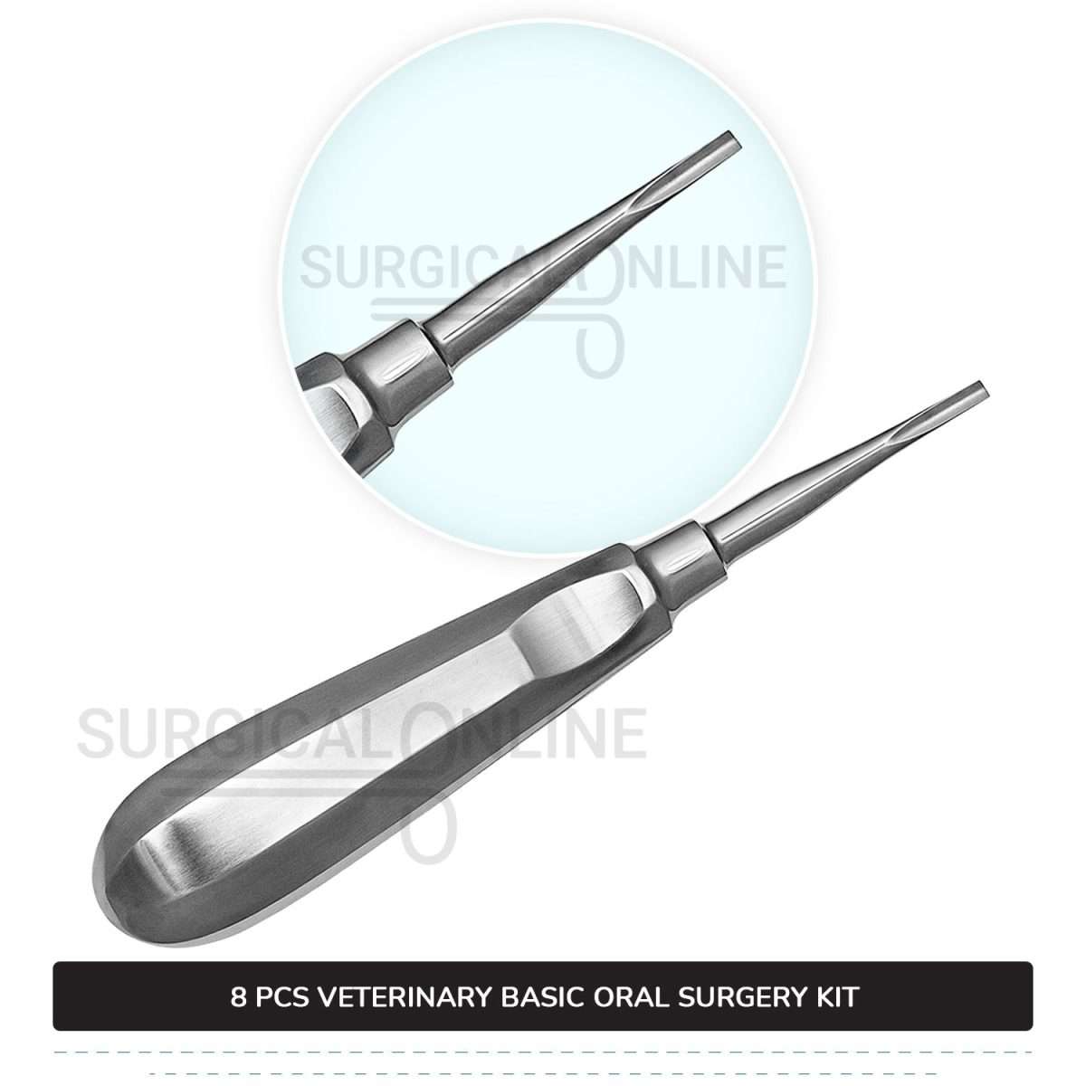 8 Pcs Basic Oral Surgery Kit Stainless Steel Surgical Veterinary Orthodontic Instruments Set