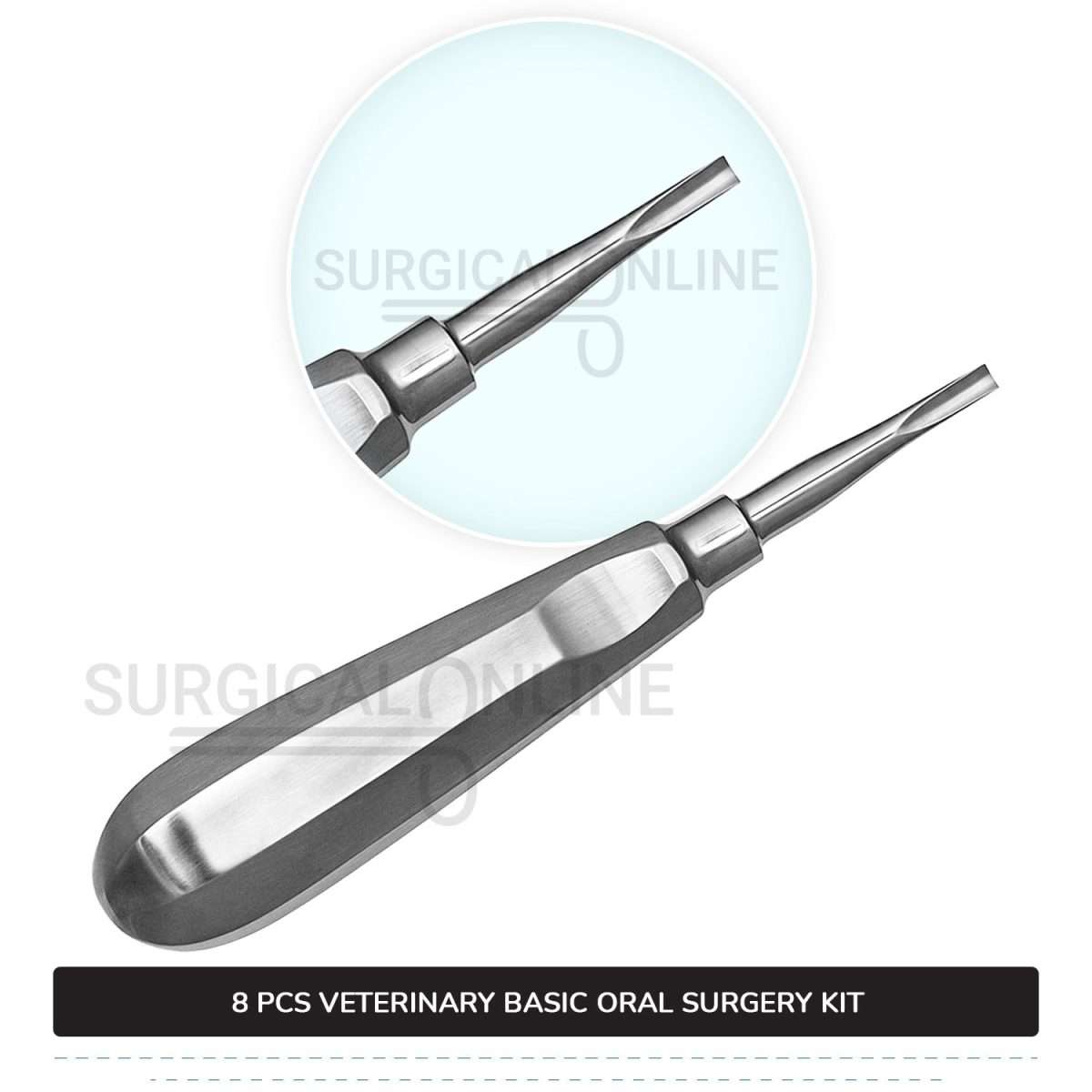 8 Pcs Basic Oral Surgery Kit Stainless Steel Surgical Veterinary Orthodontic Instruments Set
