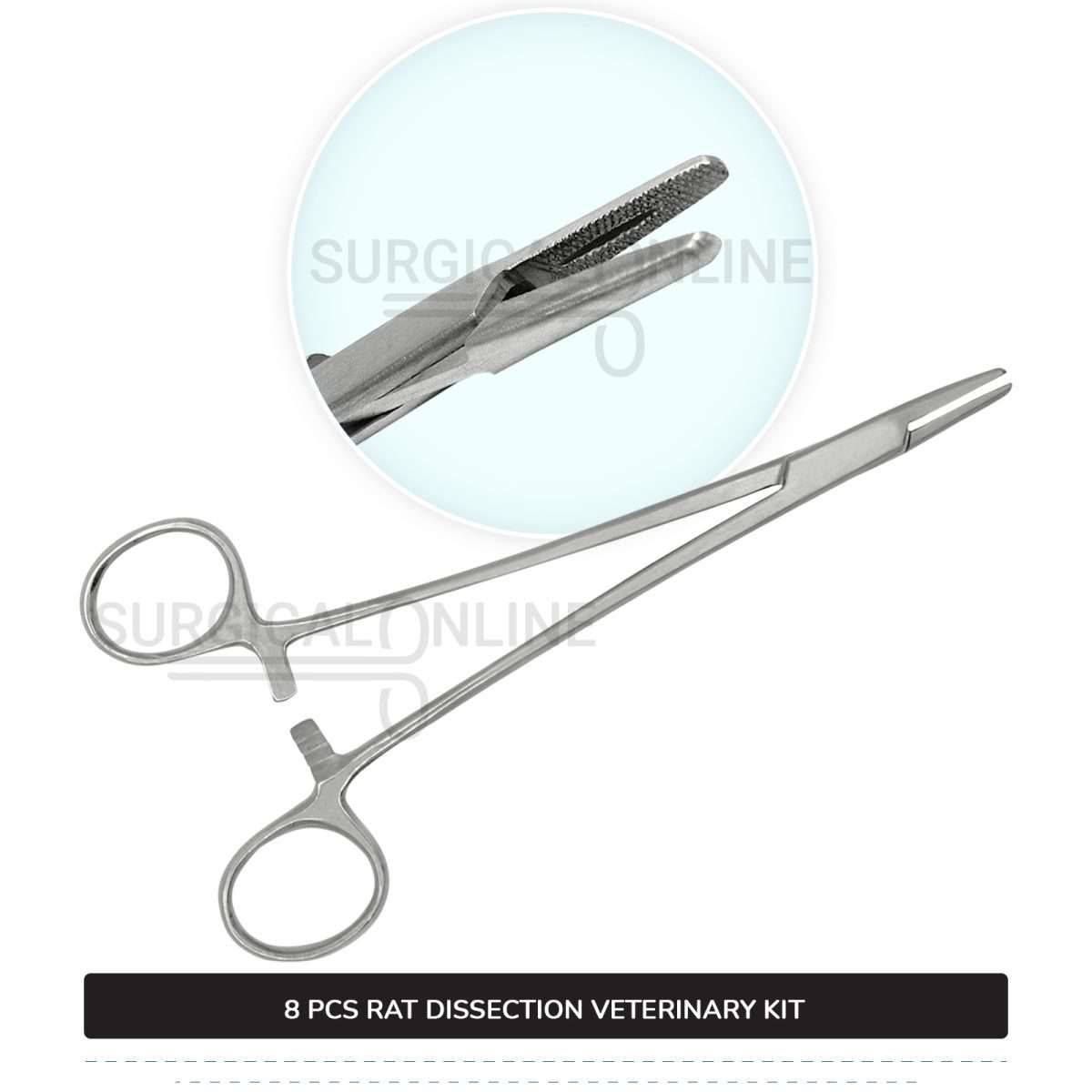 8 Pcs Rat Dissection Kit Stainless Steel Surgical Biology Anatomy Veterinary Instruments Set