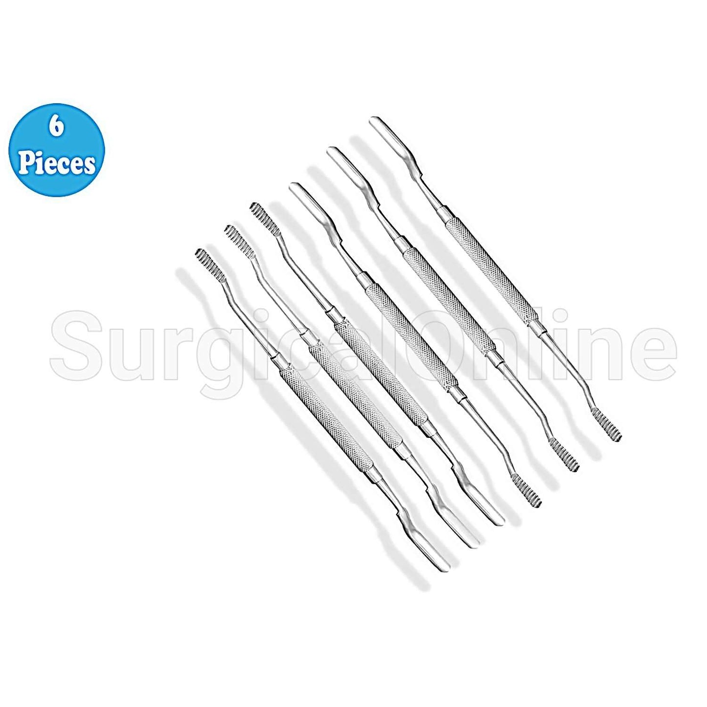 6 Bone File #12 Surgical Dental Dentist