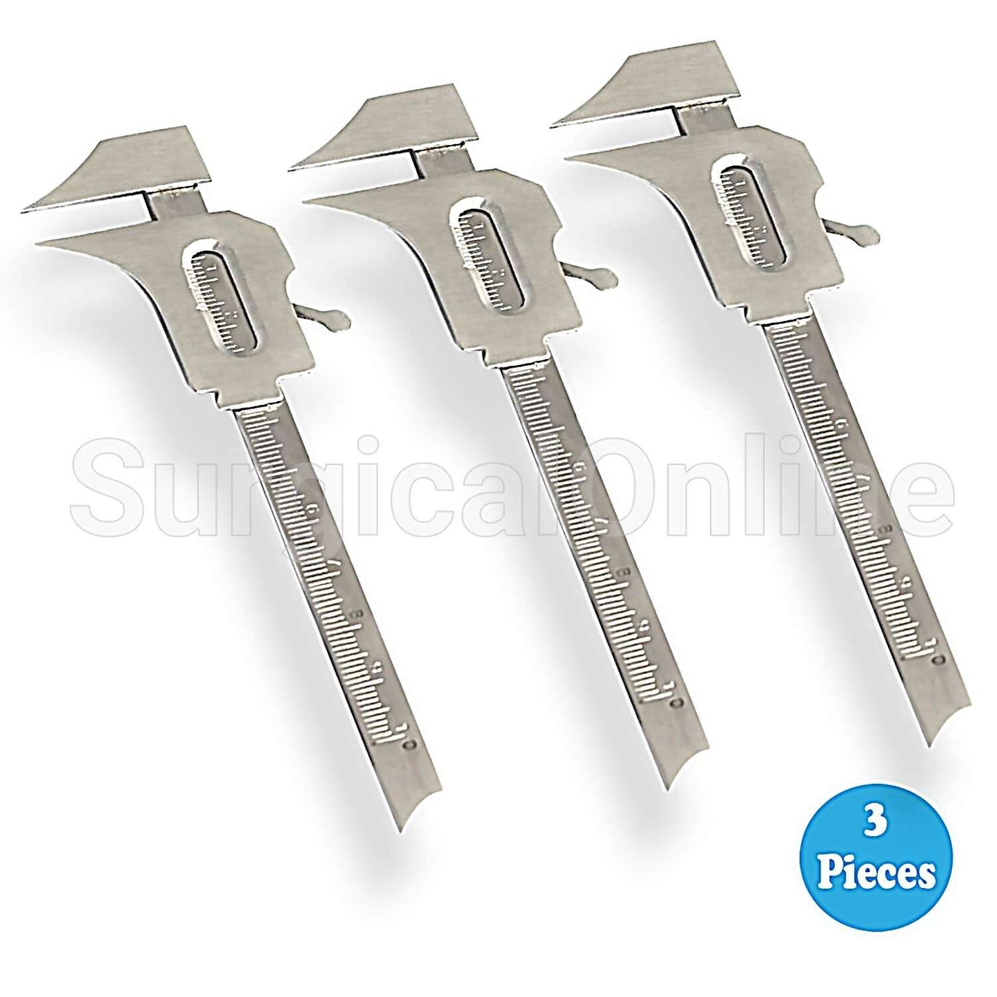 3 Boley Gauge Caliper 10cm Measuring Dental Implant Lab Ortho Surgical