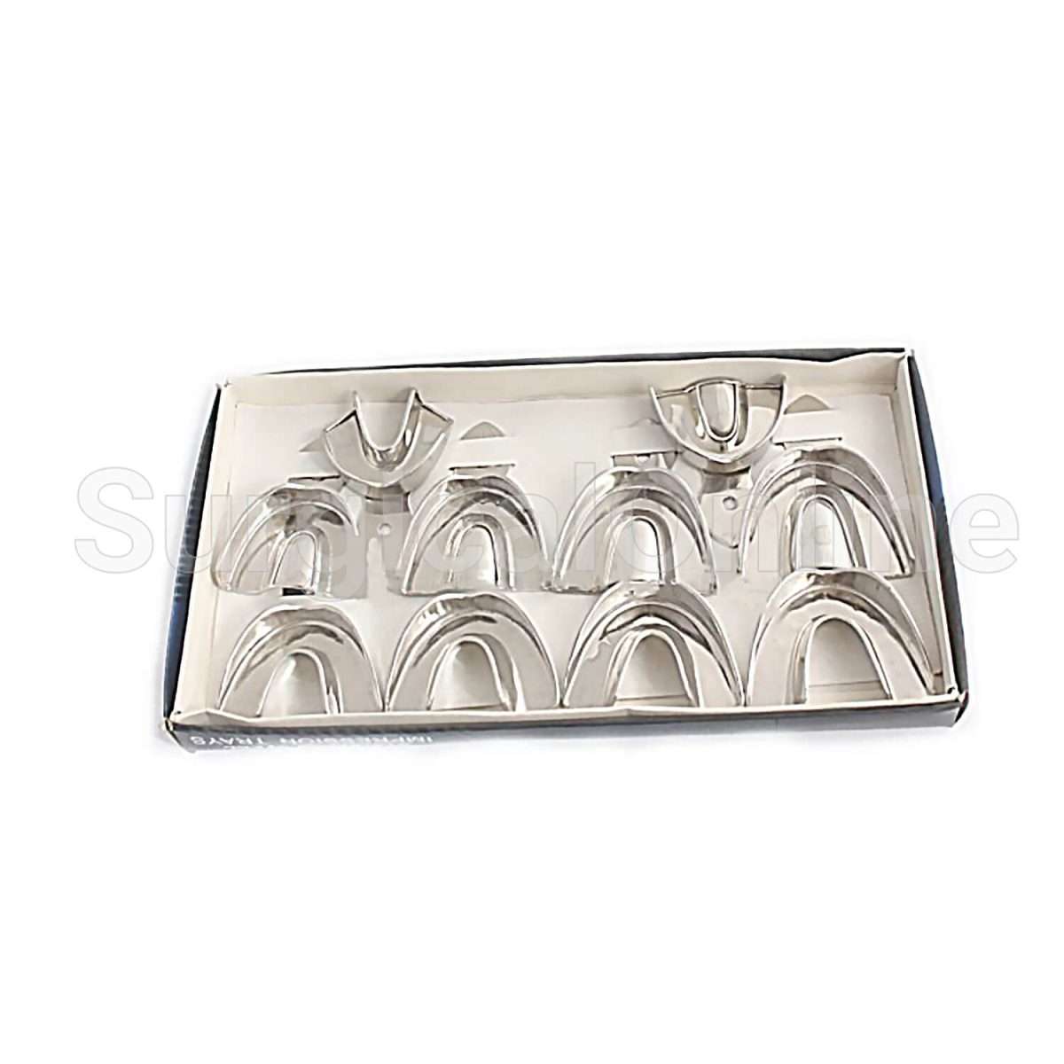 10 Dental Impression Tray Set Solid Denture