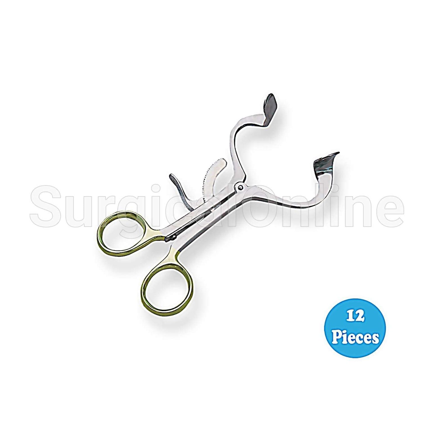 12 Molt Mouth Gag 3.5" Gold Plated Surgical Dental Oral