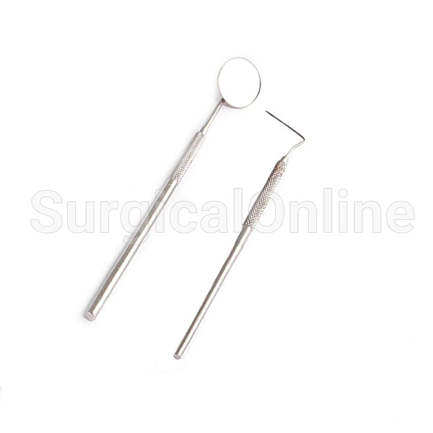Dentist Basic Student Examination Set Periodontal Probe + Mouth Mirror Handle