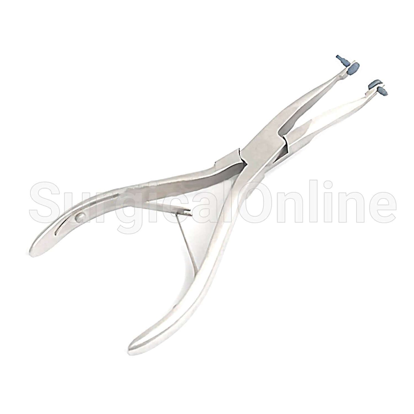 Dental Crown Gripper Remover Pliers 6" Angled W/Replaceable Silicone Tips