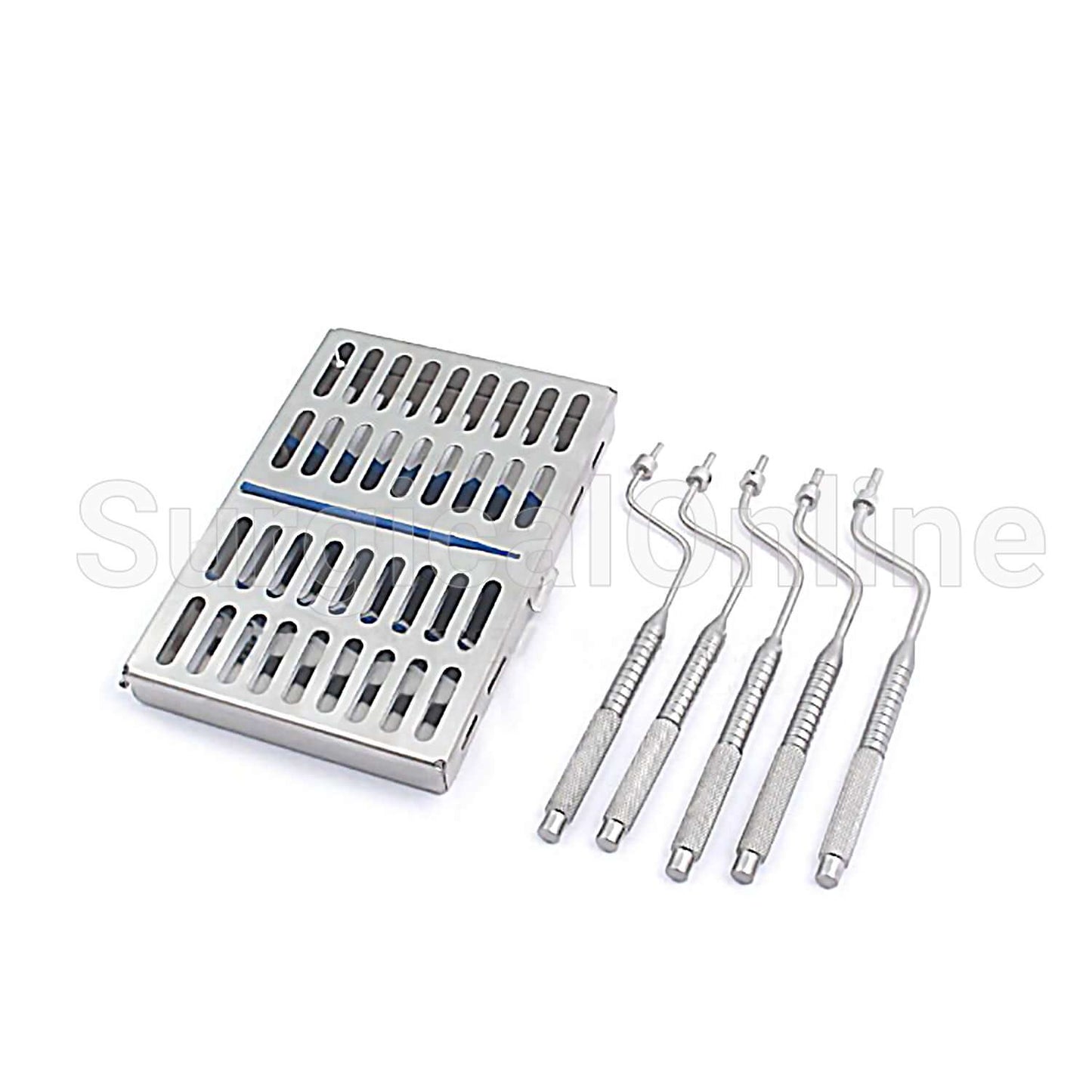 5 offset Sinus Osteotomes with Sterilization Cassette