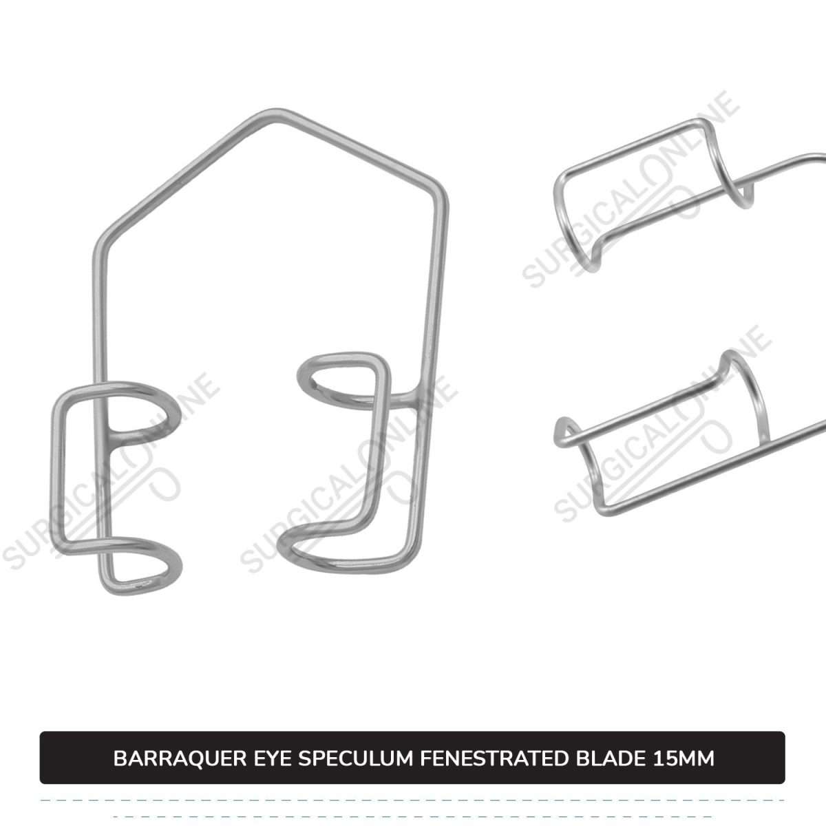 Barraquer Eye Speculum Large Loop with 2 Closed Wire Fenestrated Blades 15mm Ophthalmic Instruments