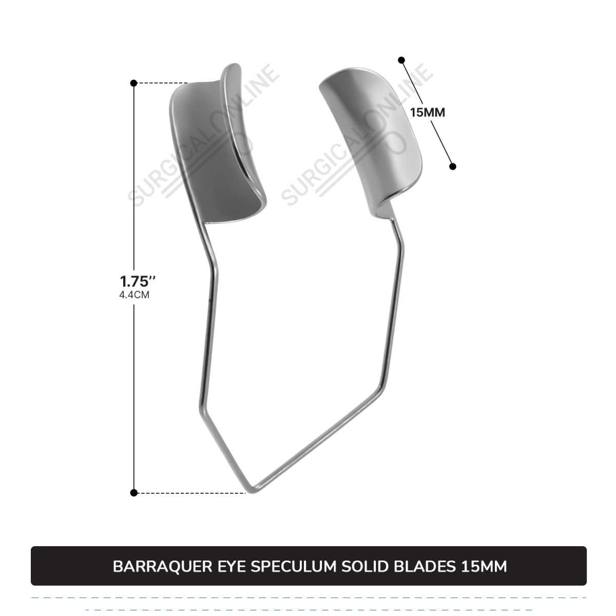 Barraquer Eye Speculum Large With Two Solid Blades 15mm Ophthalmic Surgical Instruments