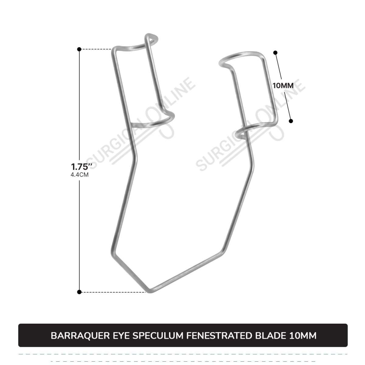 Barraquer Eye Speculum Small Loop with 2 Closed Wire Fenestrated Blades 10mm Ophthalmic Instruments