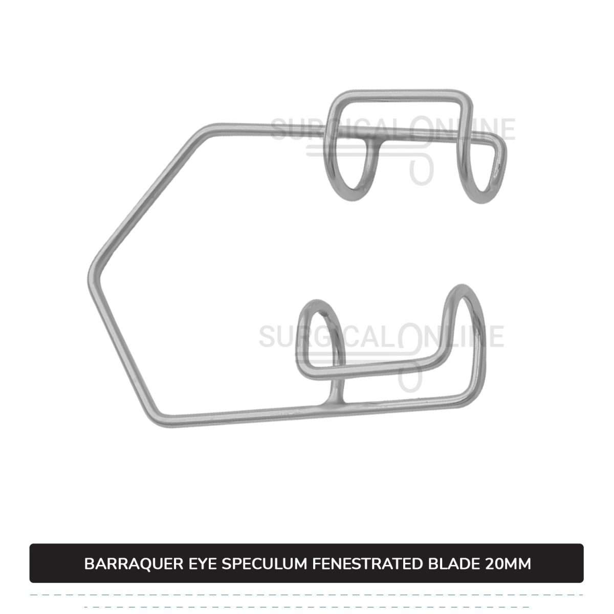 Barraquer Eye Speculum X-Large Loop with 2 Closed Wire Fenestrated Blades 20mm Ophthalmic Instruments