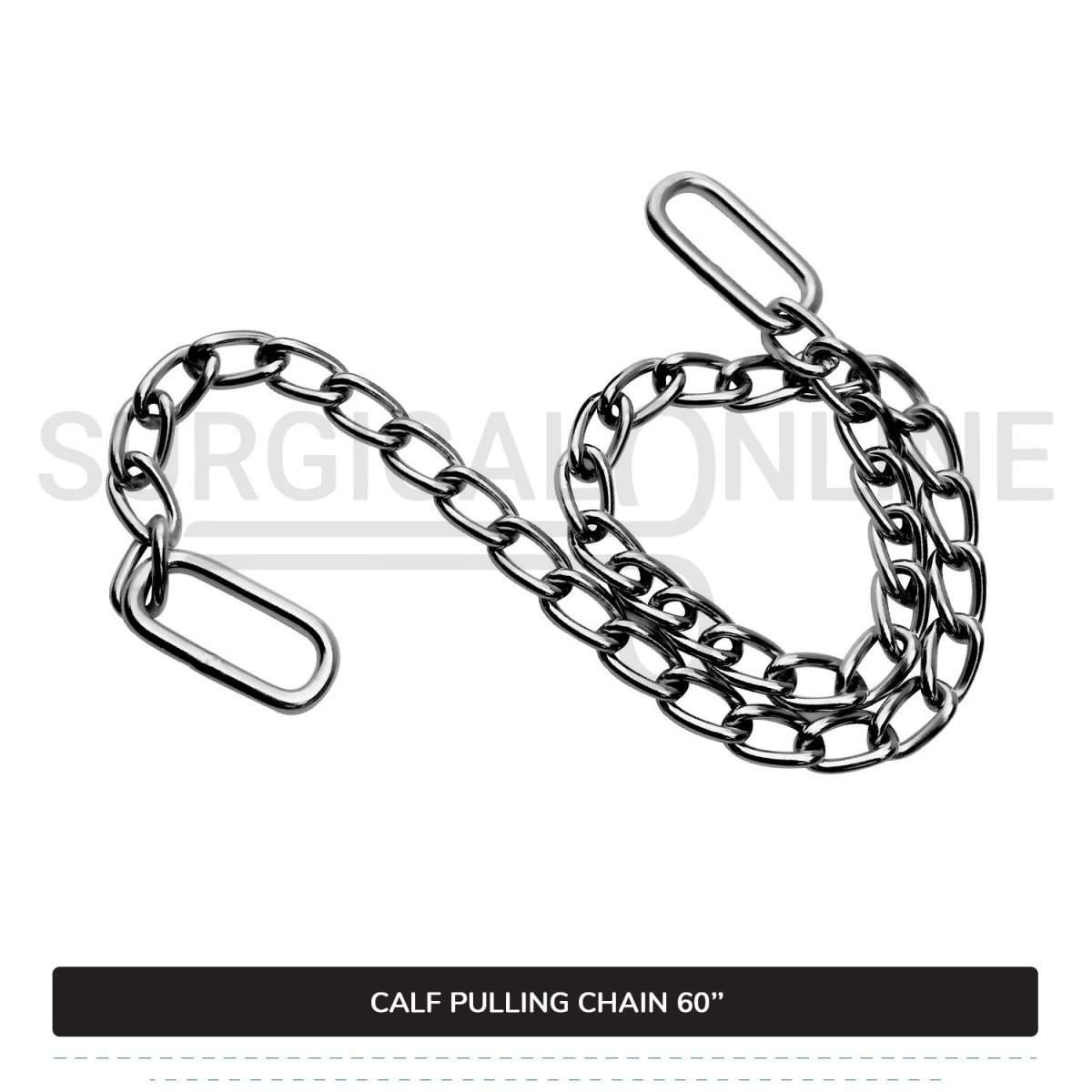 Calf Puller Chain 60" Stainless Steel Cattle Birth Delivery Surgical Veterinary Instruments