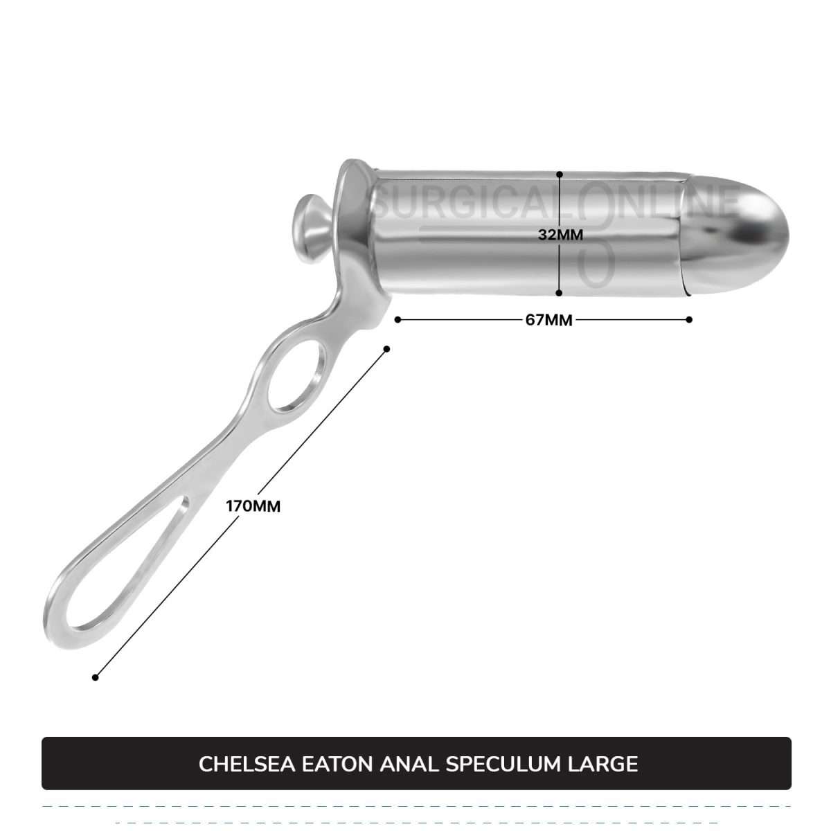 Chelsea Eaton Anal Speculum Large 2 5/8" (6.7 cm) long x 1 1/4" (3.2 cm) O.D Rectal Instruments