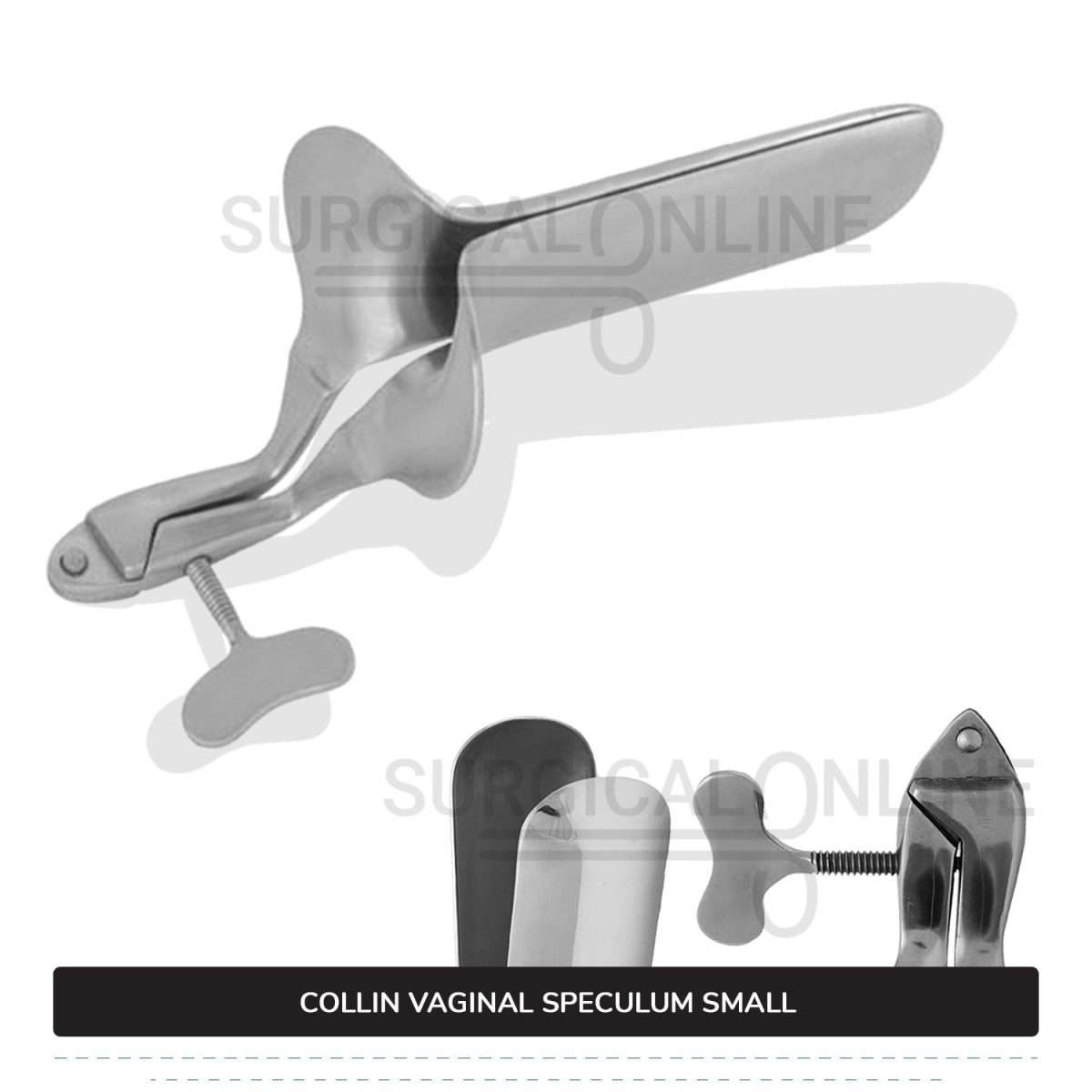 Collin Vaginal Speculum, Small Size 1 1/4" (3.0 cm) X 3 3/4" (9.5 cm)