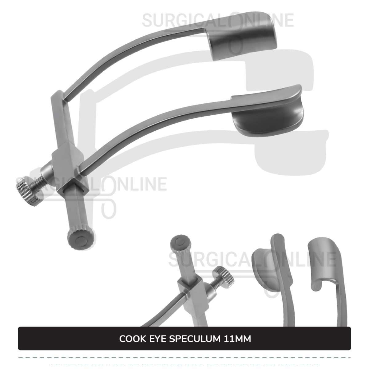 Cook Eye Speculum Child 1 7/8″ (4.7cm) With Solid Blades 11mm x 3mm Spread 27mm Ophthalmic Instruments