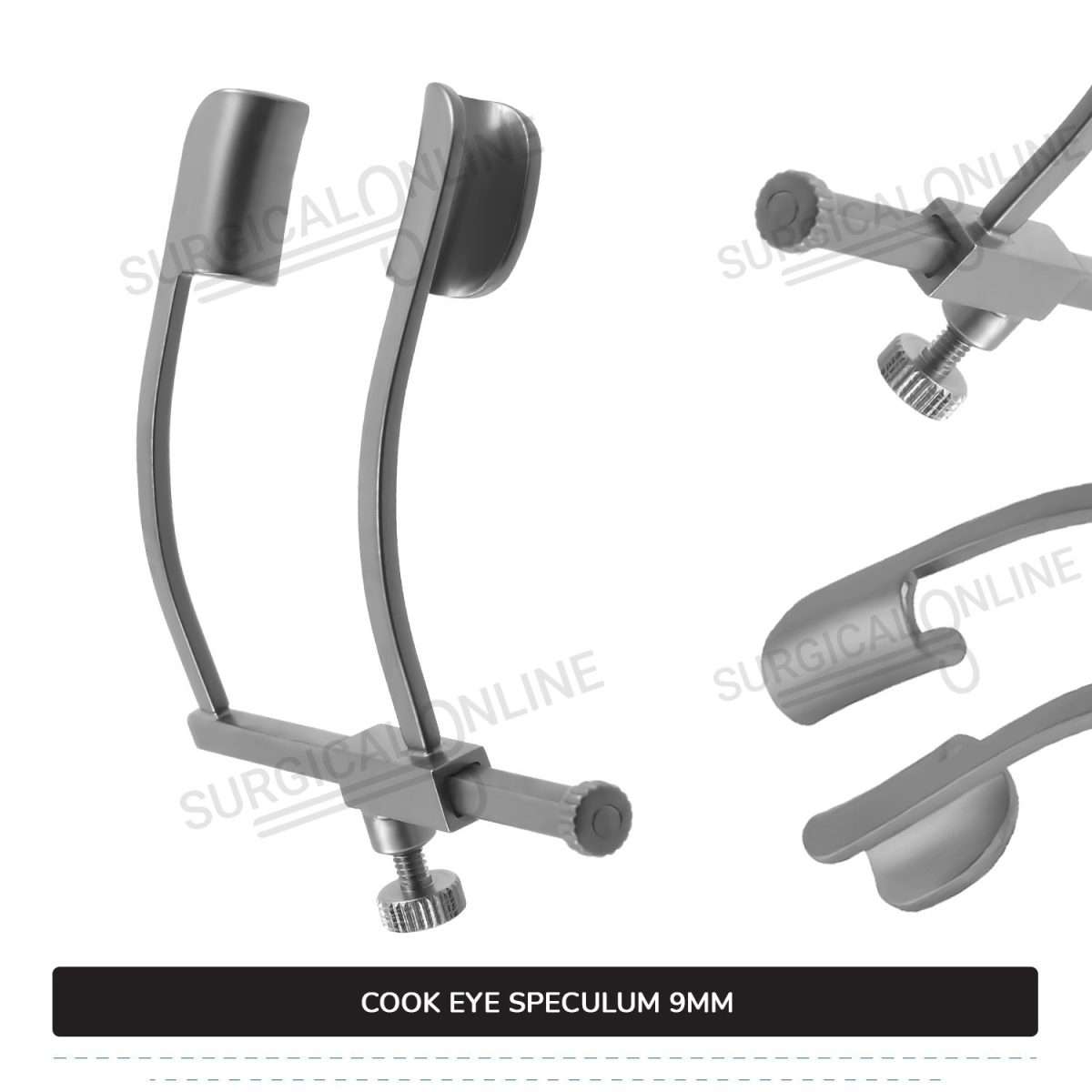 Cook Eye Speculum Infant 1 7/8" (4.7cm) With Solid Blades 9mm x 3mm Spread 25mm Ophthalmic Instruments