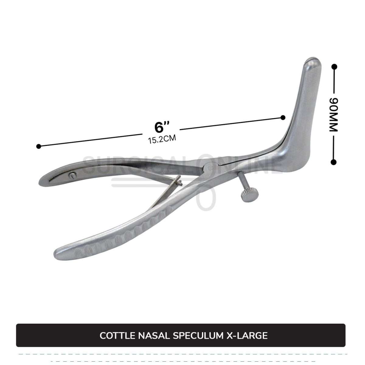 Cottle Septum Speculum X-Large 6″ (15.2 cm), With Set Screw, Narrow 90mm Long Blades