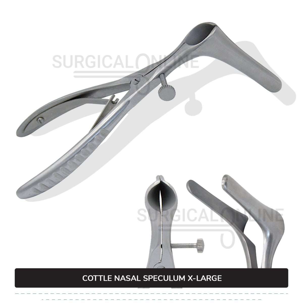 Cottle Septum Speculum X-Large 6″ (15.2 cm), With Set Screw, Narrow 90mm Long Blades