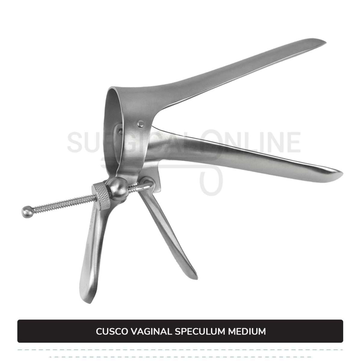 Cusco Vaginal Speculum Medium, With Side Screw, 1 3/8" (3.5 cm) X 4" (10.2 cm)