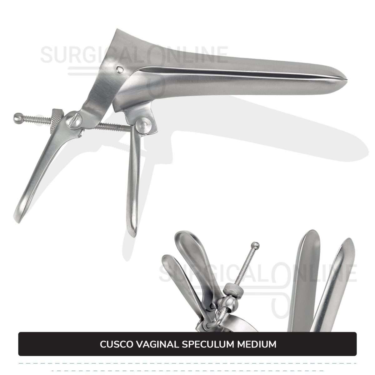 Cusco Vaginal Speculum Medium, With Side Screw, 1 3/8" (3.5 cm) X 4" (10.2 cm)