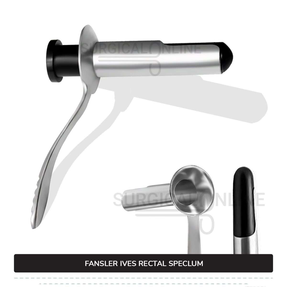 Fansler-Ives Rectal Speculum 2 3/4 x 1 1/8" Hollow Tube With Obturator, 3 1/4" Handle