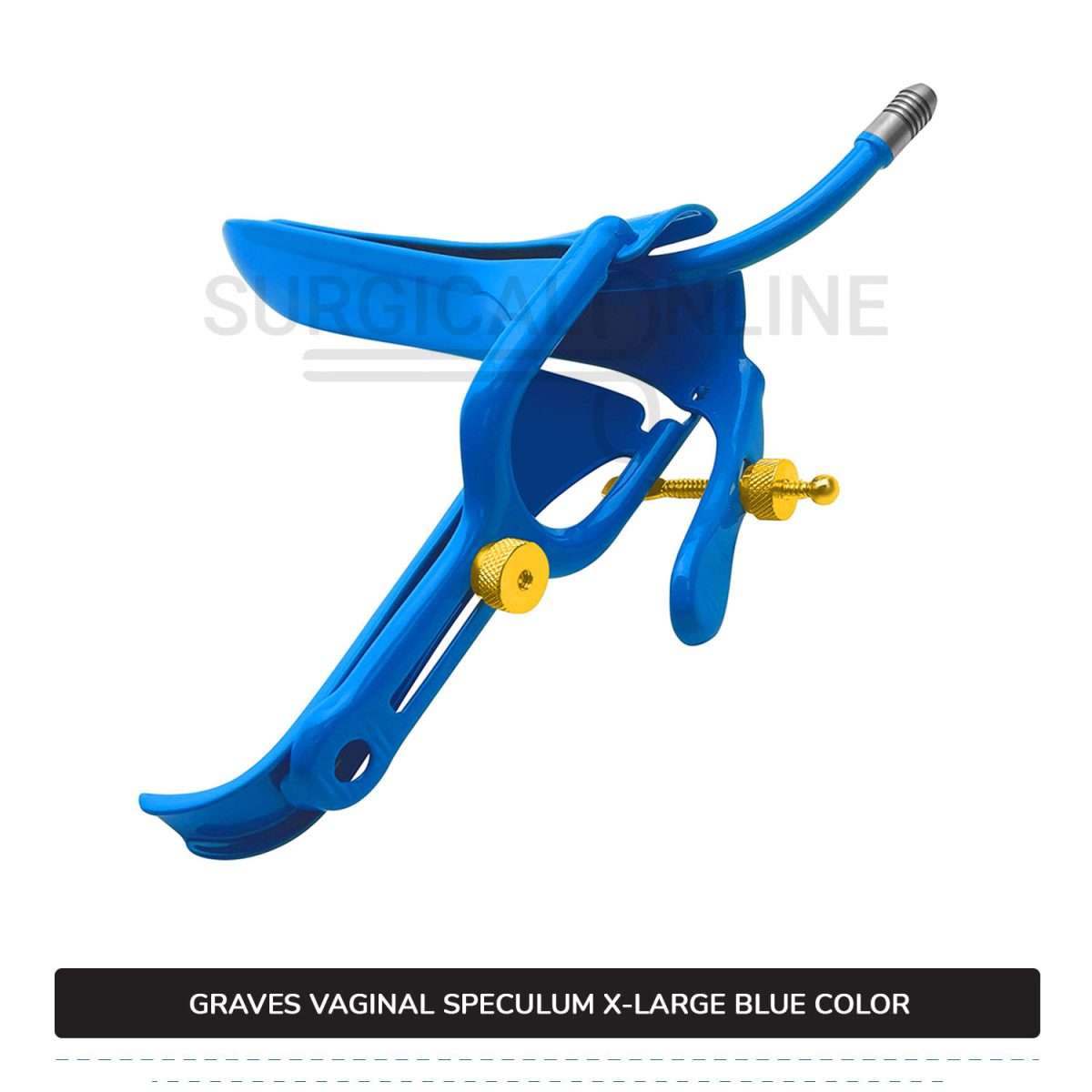 Grave Vaginal Speculum X-Large LLETZ LEEP Blue Teflon Cover
