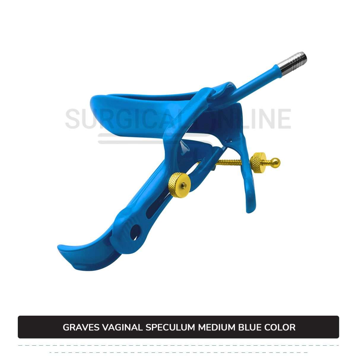 Grave Vaginal Speculum Medium LLETZ LEEP Blue Teflon Cover