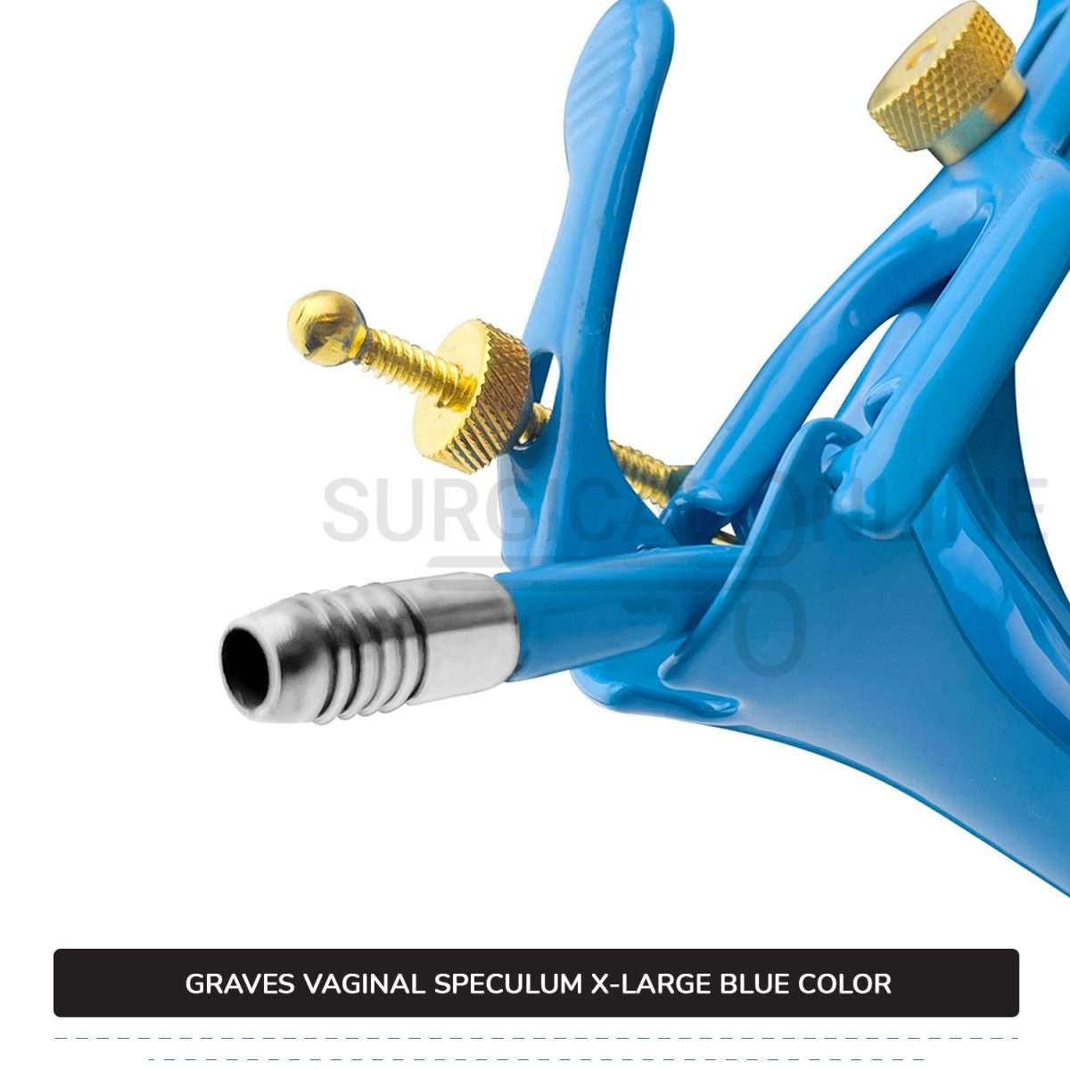 Grave Vaginal Speculum X-Large LLETZ LEEP Blue Teflon Cover