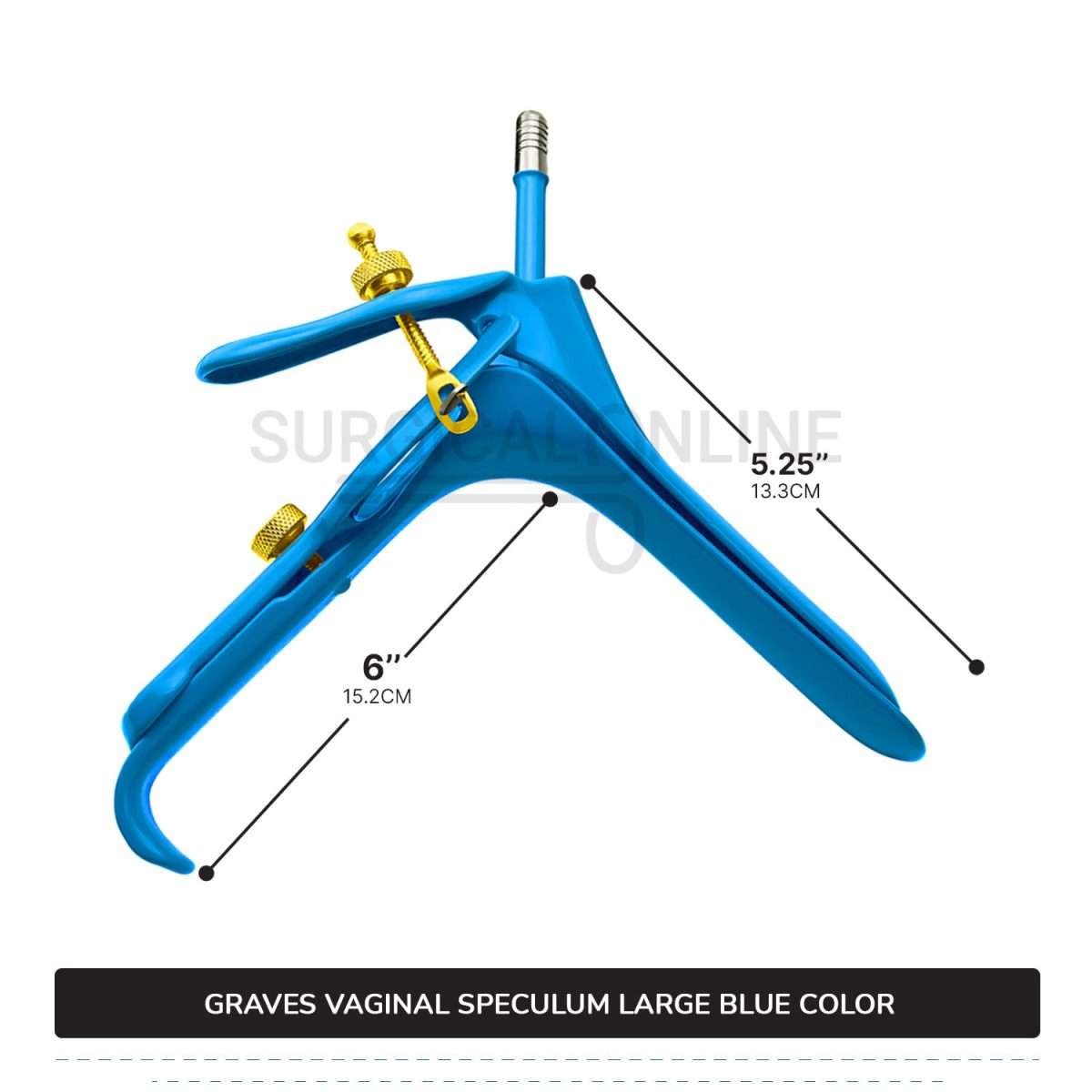Grave Vaginal Speculum Large LLETZ LEEP Blue Teflon Cover